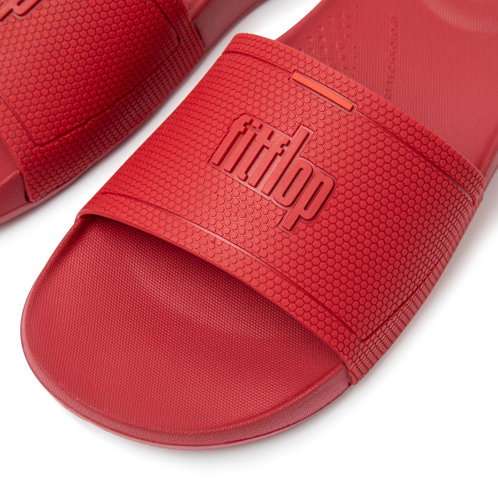 Fitflop Mens Slides Red - Iqushion Pool - 89FDRVOML